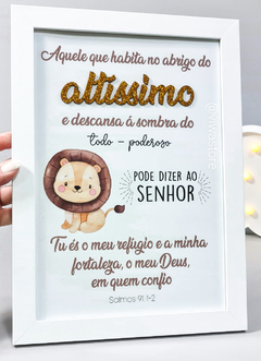 QUADRO VERSÍCULO (LEÃOZINHO SAFARI BABY)