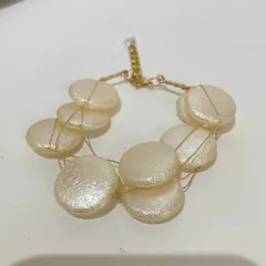 Pulseira triplo de Pérola bijoux