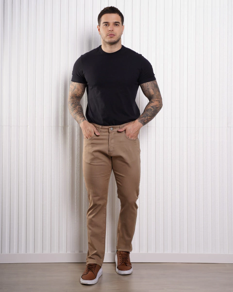 CALÇA DE SARJA MARROM CLARO - 7524069