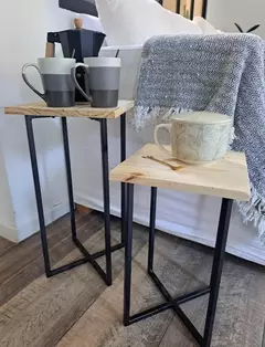 Set de mesas Cubo - Diseño Concreto