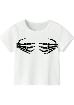 Baby tee manos de esqueleto