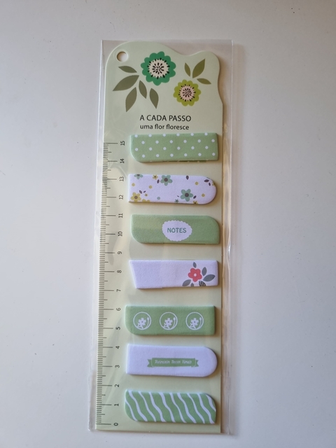 Notas Autoadesivas Flores Verde