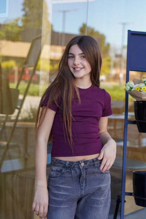 Baby tee Gussi Teens - Uva