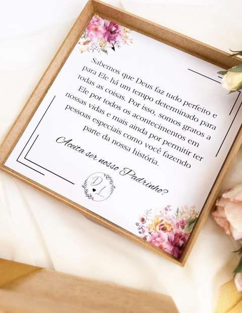 Personalização tampa interna da caixa MDF - comprar online