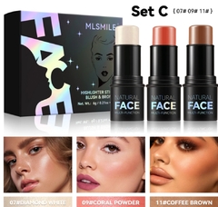 SET ILUMINADOR, RUBOR Y BRONZER EN STICK - MLSMILE en internet