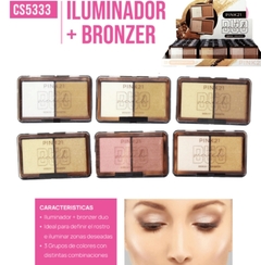 PALETA DE ILUMINADOR Y BRONZER - PINK21