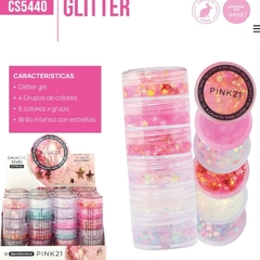 GLITTER EN GEL 6 COLORES - PINK21