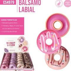 BÁLSAMO LABIAL DONUT - PINK21