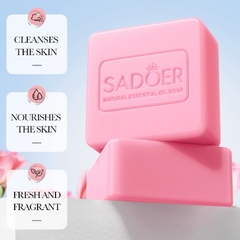 JABÓN NTURAL ESSENTIAL OIL ROSAS 100G - SADOER