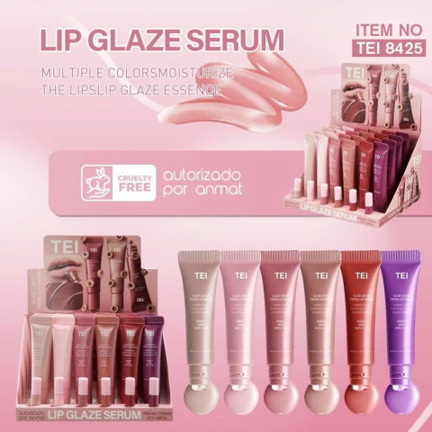 CAJA X24 BRILLO LABIAL LIP GLAZE SERUM - TEI COSMÉTICA