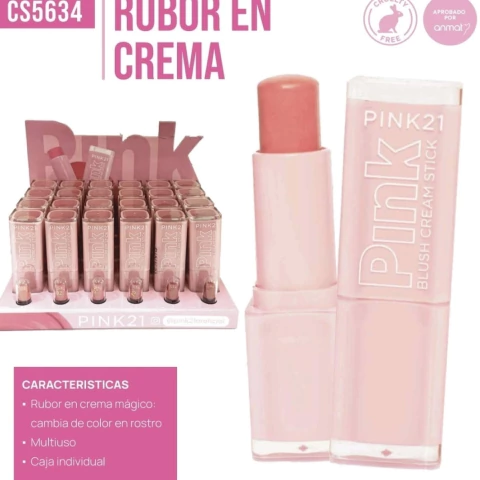 RUBOR EN BARRA CREMOSO - PINK21