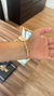 Pulseira Grumet Flat 4mm - (21cm) - banho de ouro 18K