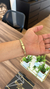 Pulseira Grumet Detalhada 6mm - (21cm) - banho de ouro 18K - comprar online