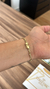 Pulseira Grumet 3 por 1 - 4mm - (21cm) - banho de ouro 18K na internet