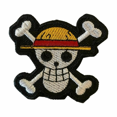 Patch Bordado One Piece Caveira 7,5cm x 6,5cm