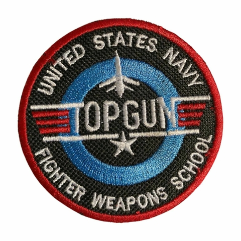 Patch Bordado TopGun 7,0cm x 7,0cm