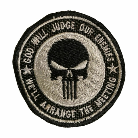 Patch Bordado God Will Judge Our Enemies 7,0cm x 7,0cm