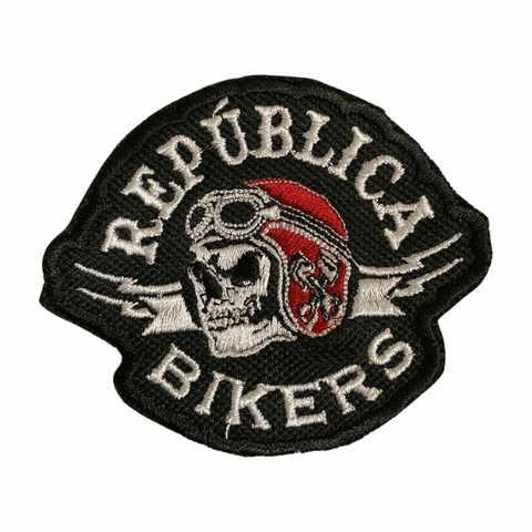 Patch Bordado República Bikers 7,0 cm x 8,0cm