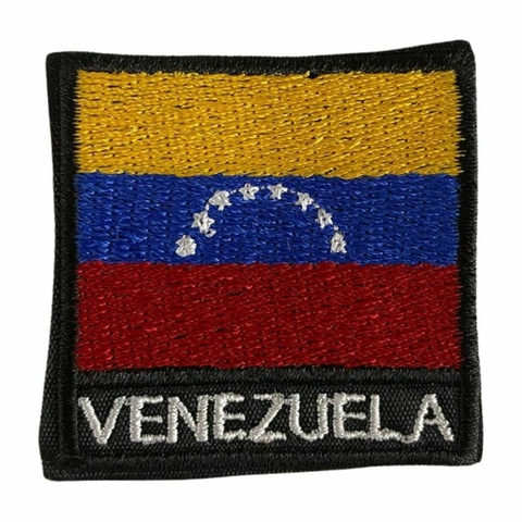 Patch Bordado Mini Bandeira Venezuela 4,5cm x 4,5cm
