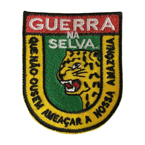 Patch Bordado Guerra Na Selva 8,0cm x 6,5cm