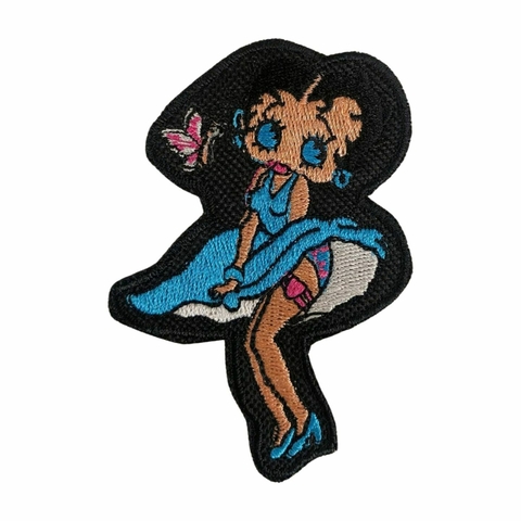 Patch Bordado Betty Boop Blue 8,0cm x 5,0cm