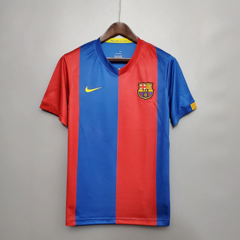 Camisa Barcelona Retrô 2006/2007 Azul e Grená - Nike