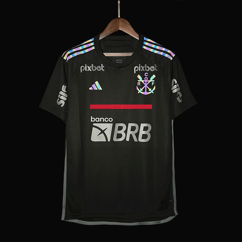Camisa Flamengo IIl 23/24 COMPLETA - Torcedor Adidas Masculina - Preta