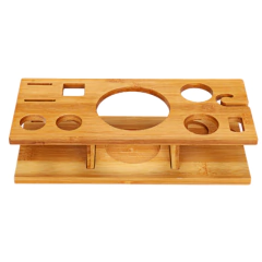 Juego Coctelera Acero Inoxidable Kit Bar Con Estante De Madera Cuadrado Cromado 11 piezas - Mandarina Store