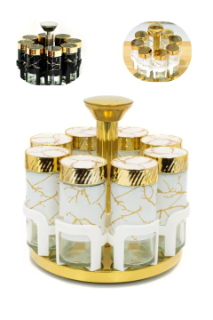 Set x8 Condimenteros con Base Giratoria - comprar online
