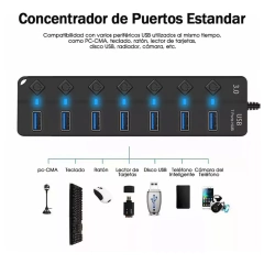 Hub de 7 Puertos Usb 3.0 - loja online