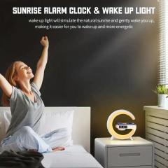 Lámpara De Mesa Rgb Parlante Bluetooh Cargador Inalámbrico en internet