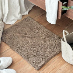 Alfombra Baño Super Absorbente Oscuro