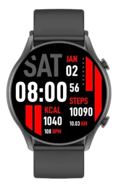 Smartwatch Kieslect Kr 1.32″ Caja Negra, Malla Negra y Bisel Negro - Mandarina Store