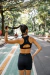 TOP CROPPED RUN - Carbon - Byou