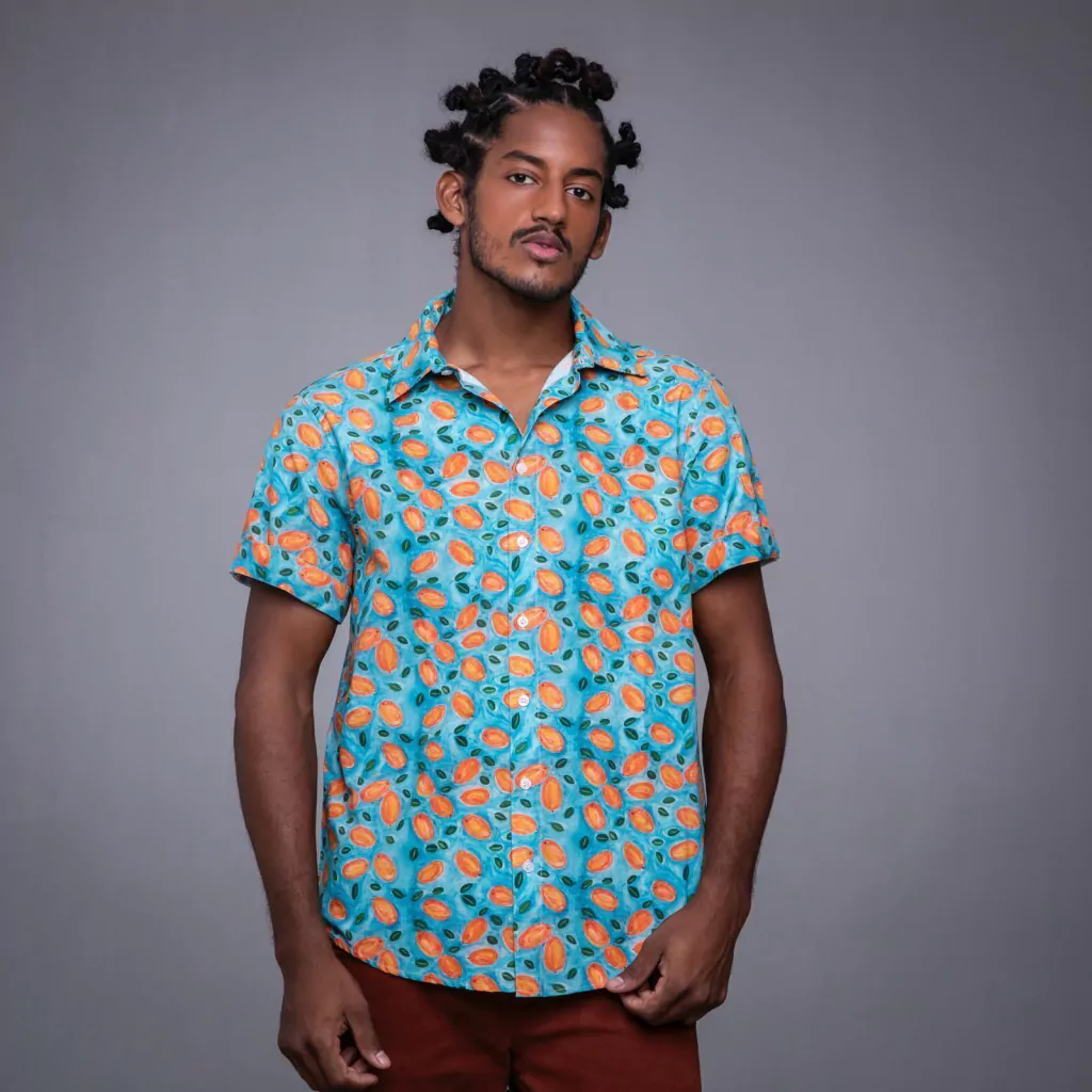 Camisa masculina de botão Seriguela