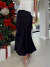 Saia Midi Cetim Cloe Preto