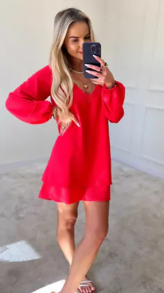 Vestido Duplo Maya Melancia