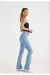 Calça Jeans Feminina Flare com Abertura Lateral na Barra - DZ20655