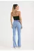 Calça Jeans Feminina Flare com Abertura Lateral na Barra - DZ20655 - comprar online