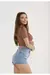 Shorts Jeans Feminino Setentinha Fit com Fechamento de Botões - DZ6729 - Franciele cechinel brand