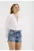 Shorts Jeans Feminino Setentinha Mini com Cinto - DZ6742