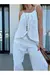 Imagem do Blusa Linho Risca de Giz Off White