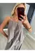 Blusa Linho Risca de Giz Cinza - Franciele cechinel brand