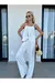 Calça Linho Risca de Giz Off White na internet