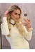 Vestido Midi Drapeado Aveludado Off White - Franciele cechinel brand