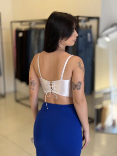 Corseler Cetim Branco - comprar online