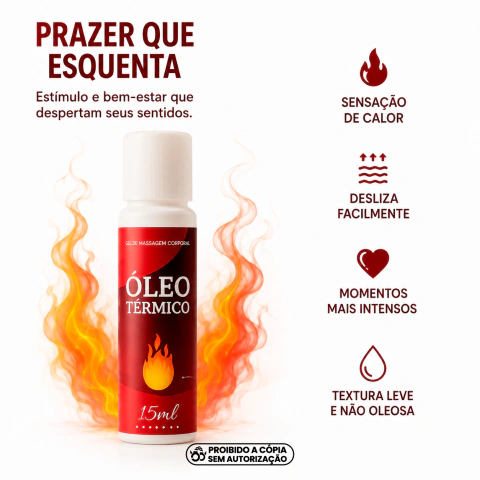 Gel Óleo Térmico Hot para Massagem Corporal 15ml Secret Love – Efeito Aquecedor e Sensação Intensa