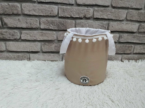 Cesto Organizador Beige and White