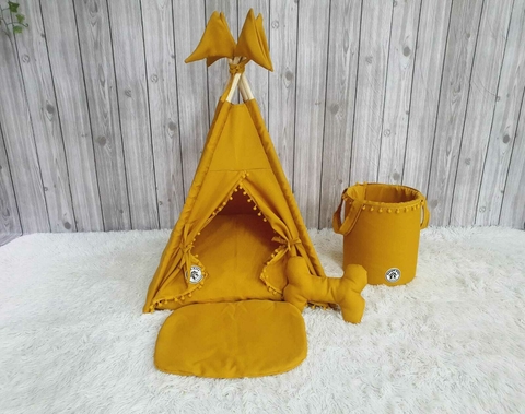 Cabana e Cesto Baby Mostard - comprar online
