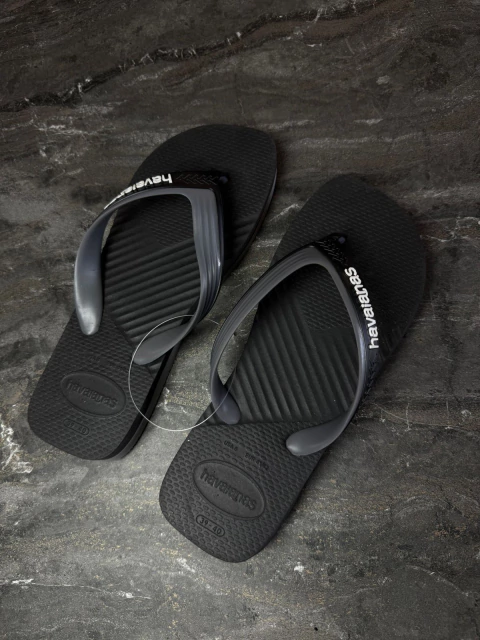 Chinelo Havaianas Dual Fc Preto/Cinza Aço - comprar online